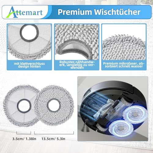 Attemart Replacement Parts Kit for Ecovacs Deebot N30 Pro Omni