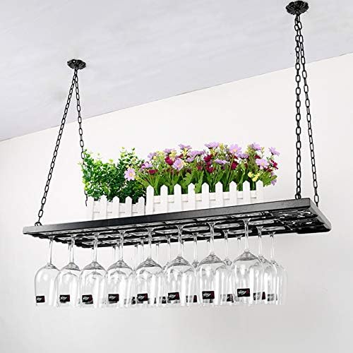 CGF Wall-Mounted Wine Rack with Chain Suspension Black
