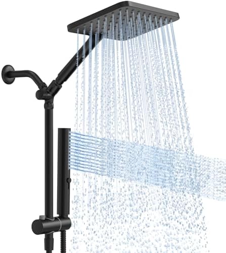 Hombeter Dual Shower Head Combo Matte Black