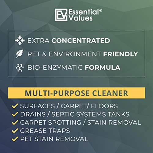 Essential Values Enzyme Cleaner 1 Gallon Drain Cleaner Multi-Purpose Solution