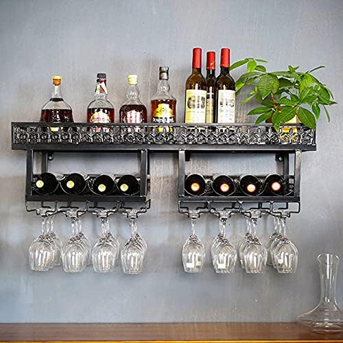 Gdrasuya10 Wall-Mounted Wine Rack with Glass Holder