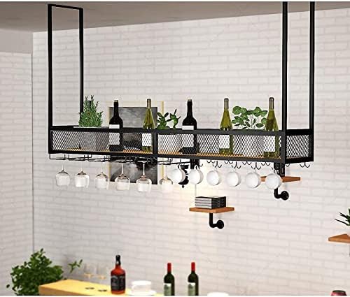ZJDYDY Wall-Mounted Wine Rack with Glass Holder