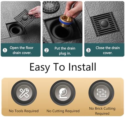 SagaSave Odor Proof Floor Drain Plug