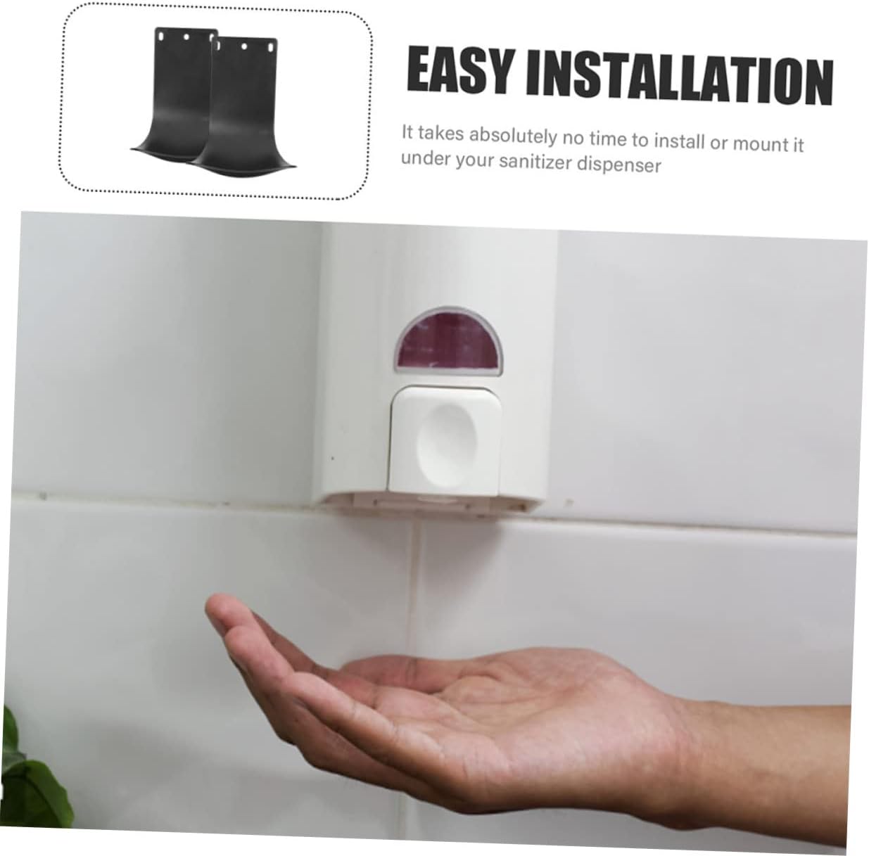 2pcs Automatic Soap Dispenser Drip Catcher Wall Mount Tray