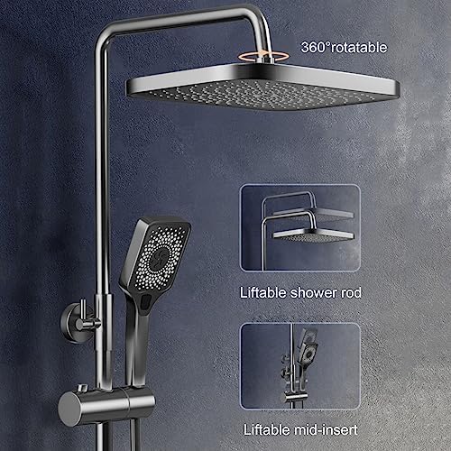Smart Digital Display Shower Set with Handheld and Rain Shower
