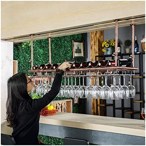 ALDEPO Adjustable Wine Rack with Hanging Rod - Rustic Bronze