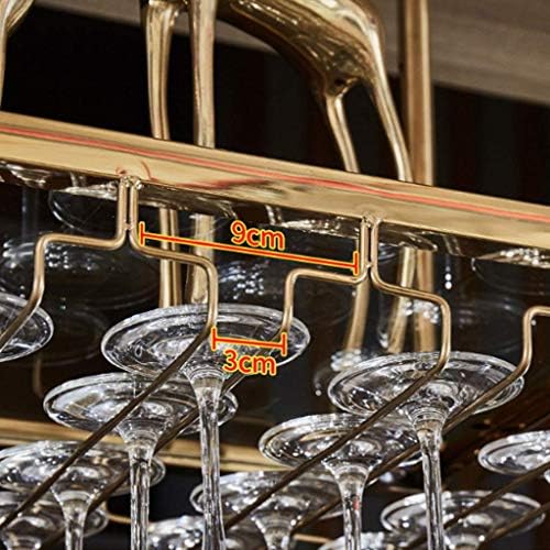 Stainless Steel Wall-Mounted Wine Rack Red Gold