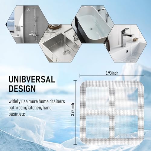 JINSILU 4x4 Drain Cover Hair Catcher 50 PCS Set 1
