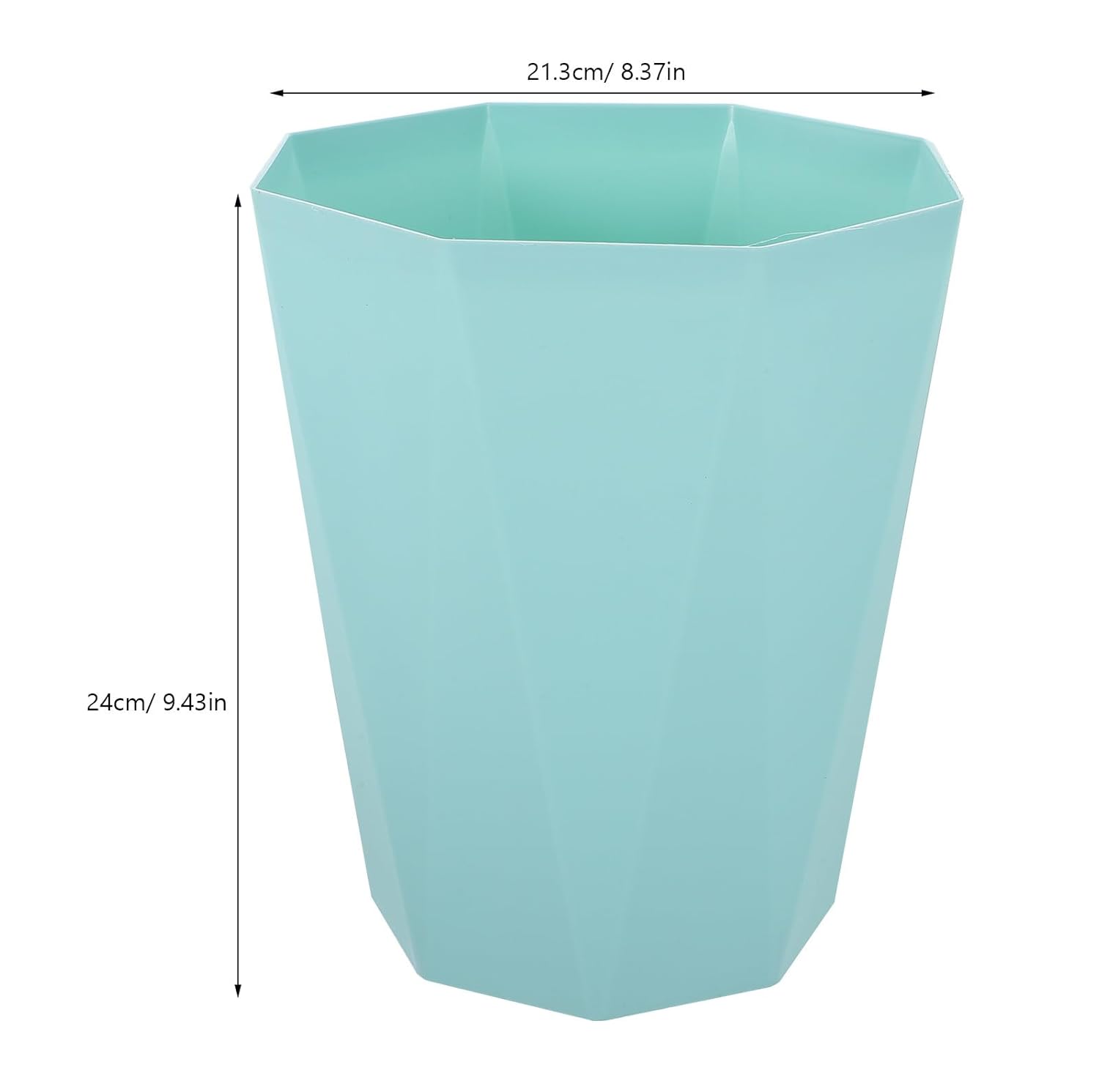 Tofficu Emerald Green 5L Trash Can with Diamond Pattern