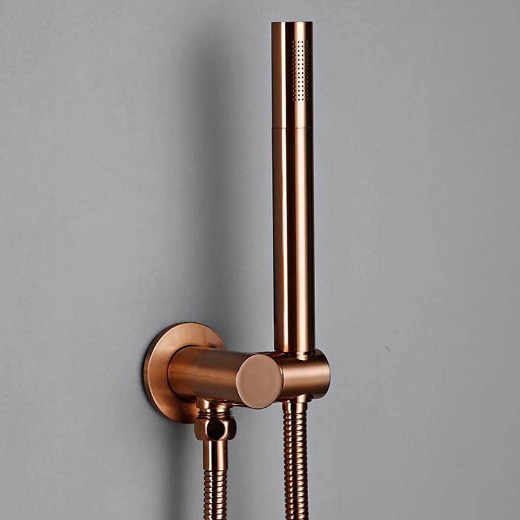 Brushed Rose Gold Brass Shower Trim System Set