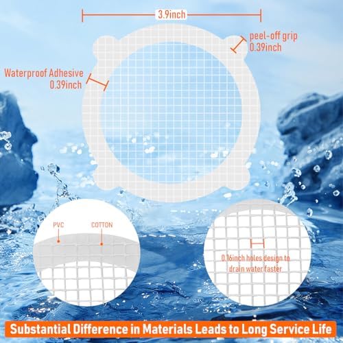20 Pack Disposable Shower Hair Catcher Stickers