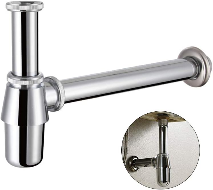 Chrome Bathroom Basin Sink Bottle Trap Waste Drain Kit 1-14 Inch 1