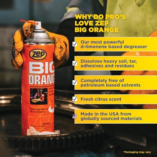 Zep Big Orange Heavy-Duty Citrus Degreaser - 15 oz Case Of 12 1