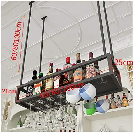 ZJDYDY Wall-Mounted Wine Rack with Wrought Iron Frame