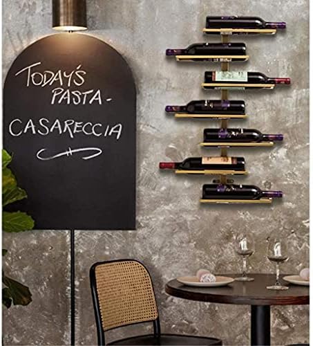 Simple Modern Wall-Mounted Wine Rack in Gold