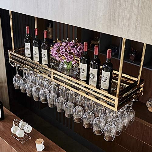 Stainless Steel Wall-Mounted Wine Rack Red Gold