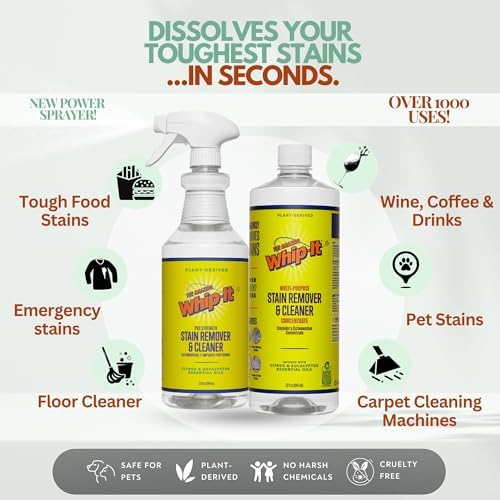Whip-It All Natural Enzyme Cleaner Stain Kit - 32oz