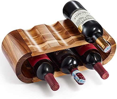 BLUEWEST 6 Bottle Wooden Wine Rack Stand 1