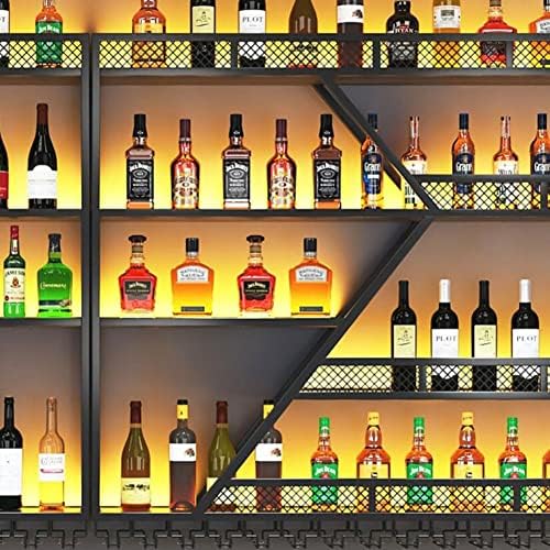 LED Wall Mounted Wine Rack with Light - Modern Design