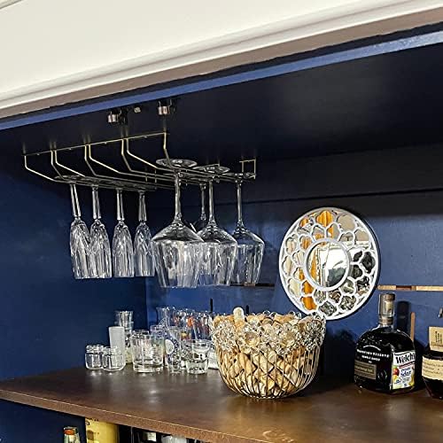 RedDreamer 14-Inch Stemware Rack Set of 2 Chrome Finish