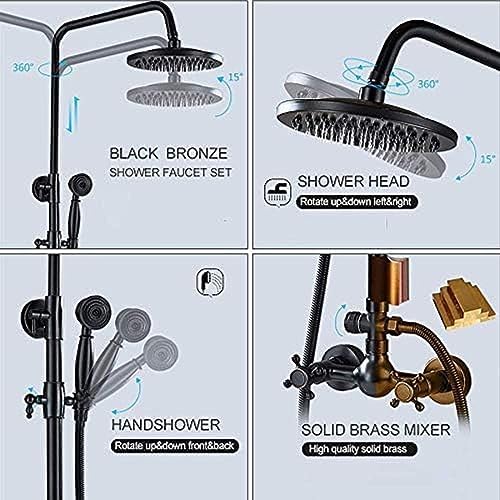 TECKI Black Oil Rubbed Bronze Shower System Set