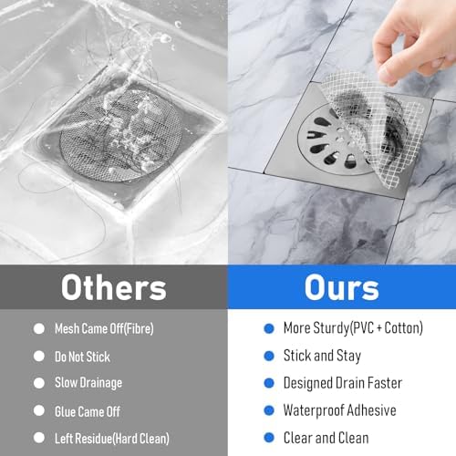 20 Pack Disposable Shower Hair Catcher Stickers