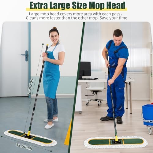 BUVE 36 Heavy Duty Dust Mop with Replacement Pads