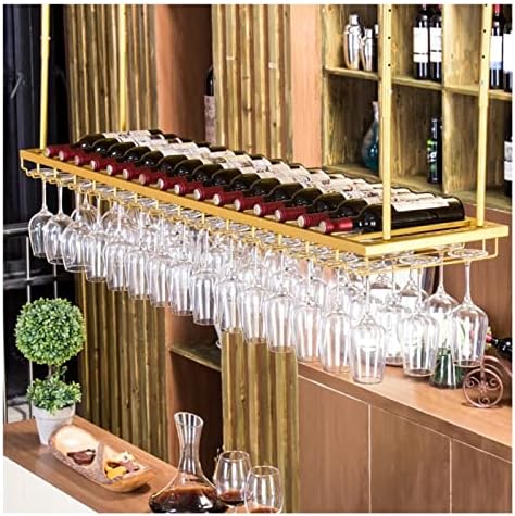 Pimex Wall-Mounted Wine Rack with Goblet Organizer