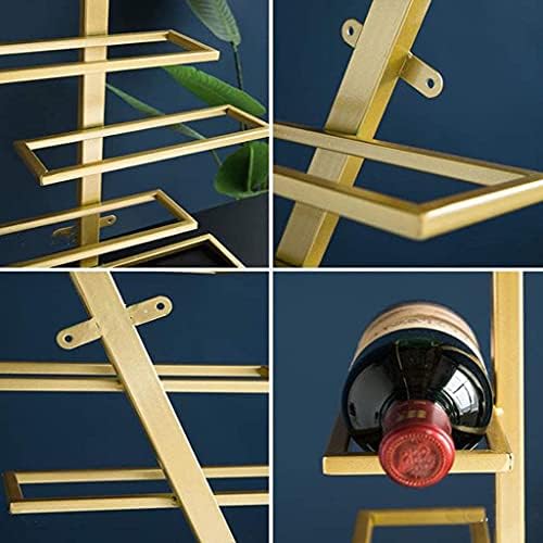 Simple Modern Wall-Mounted Wine Rack in Gold