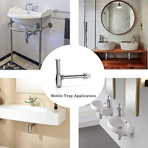 Chrome Bathroom Basin Sink Bottle Trap Waste Drain Kit 1-14 Inch 1