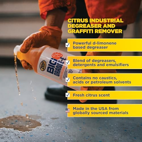 Zep Big Orange-E Citrus Industrial Degreaser 1 Quart Case of 12