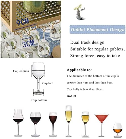 ZJDYDY Wall-Mounted Wine Racks with Glass Holders