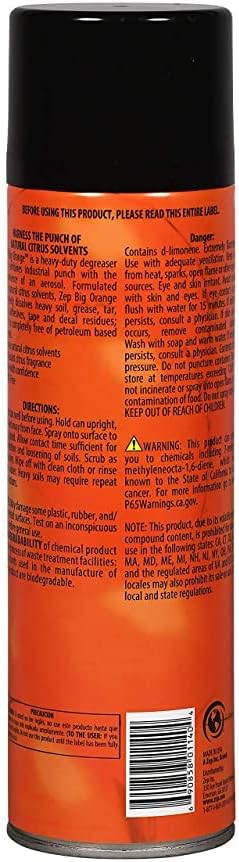 Zep Big Orange Heavy-Duty Citrus Degreaser - 15 oz Case Of 12 1