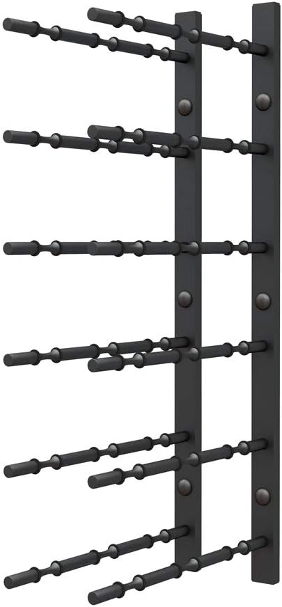 Ultra Wine Racks Wall Mounted 18 Bottle Matte Black Wine Storage