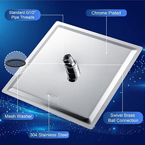 Aiscsc 10 Inch Rain Shower Head 304 Stainless Steel