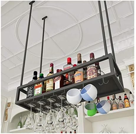 ZJDYDY Wall-Mounted Wine Rack with Wrought Iron Frame