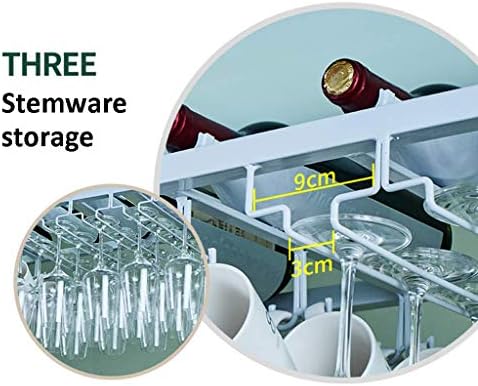 LASEVE Wall-Mounted Wine Rack 2-Tier Industrial Style 100Cm