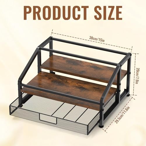 Alyoen 3-Tier Coffee Syrup Organizer Rack