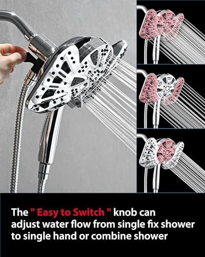 GRICH 2-in-1 Dual Shower Head with Handheld