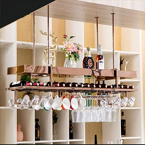 Wall-Mounted Stainless Steel Wine Rack 2 Layer Adjustable