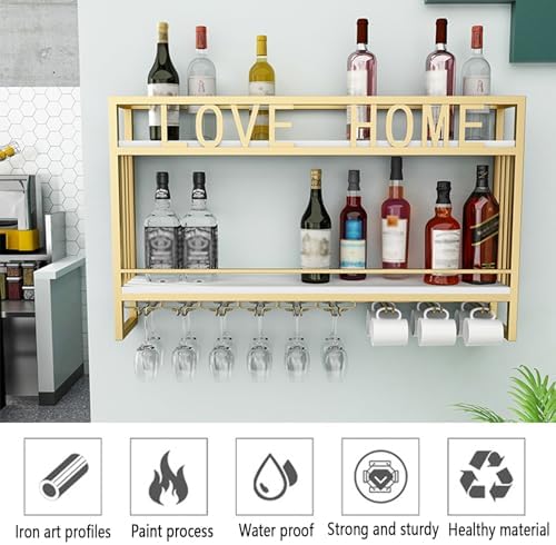 Wall Mounted Wine Rack - Black 100cm394in