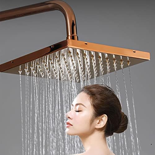 Rose Gold Exposed Shower Faucet Set with Handheld and Bidet Sprayer