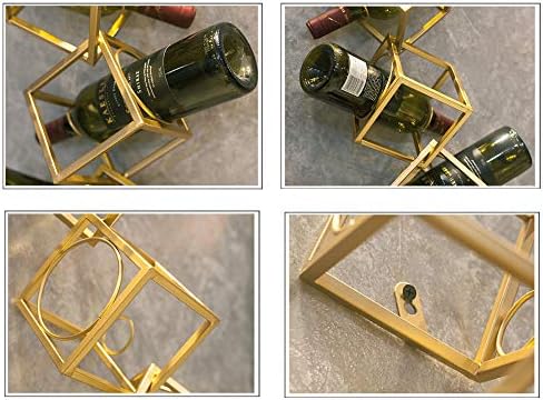 DZX Wall-Mounted Wine Rack 5 Bottles Gold