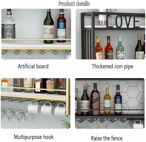 Wall Mounted Wine Rack - Black 100cm394in