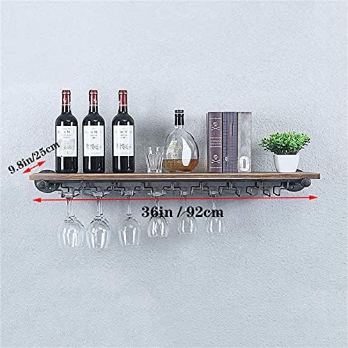 CGF- Wall Mounted Wine Rack with 8 Glass Holders