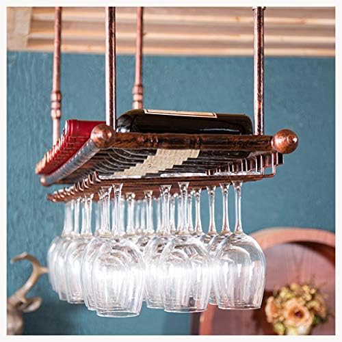Hanging Wine Holder with Adjustable Rod - Black 12030cm