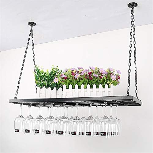CGF Wall-Mounted Wine Rack with Chain Suspension Black