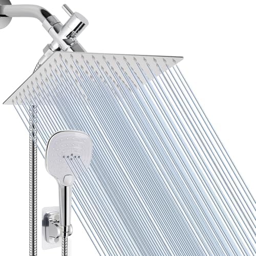 NearMoon Handheld Shower Head with 12 Inch Hose and 3 Spray Settings