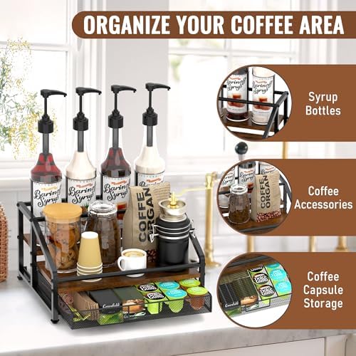 Alyoen 3-Tier Coffee Syrup Organizer Rack