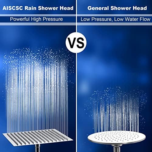 Aiscsc 10 Inch Rain Shower Head 304 Stainless Steel